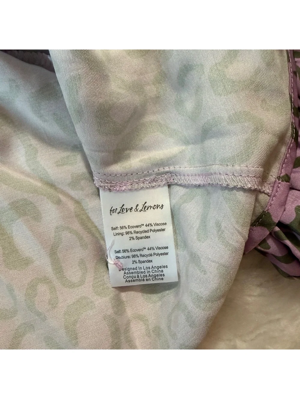 For Love and Lemons June Mini Dress Purple and gray - Picture 6 of 8
